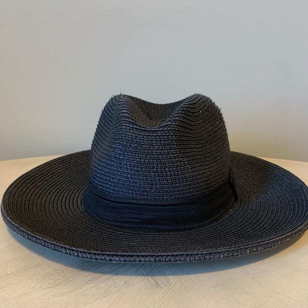 The Royal Road Trading Company Black Fedora Sun Hat Adjustable Beachwear